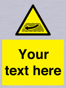 Custom Warning strong river flows